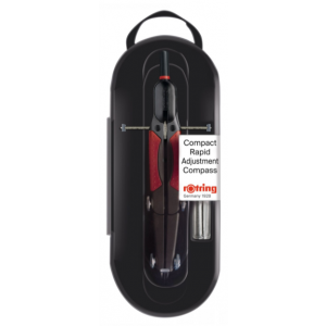 Cyrkiel kreślarski rOtring Compact, Czerwono-srebrny